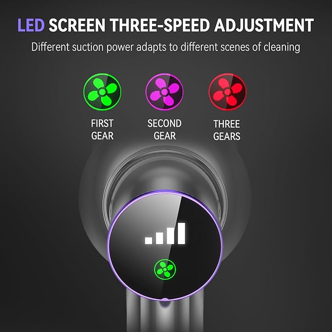 Cordless Vacuum Cleaner, 450W 48KPA 60Mins Vacuum Cleaners for Home,Anti-tangle Wireless Vacumm,Rechargeable Vacuum With Green Light,Powerful Stick Vacuum for Carpet/Hardwood Floors,Pet Hair,Purple