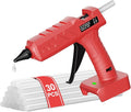 Cordless Hot Glue Gun for Milwaukee 18V Battery, 60W Full Size Heavy Duty Glue Gun, Handheld Hot Glue Gun Kit with 30pcs 0.43'' Glue Sticks for Home Repair Arts Crafts DIY (Battery Not Include)