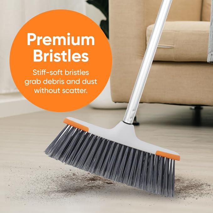 Superio Lightweight Essential Household Broom Head (Gray)