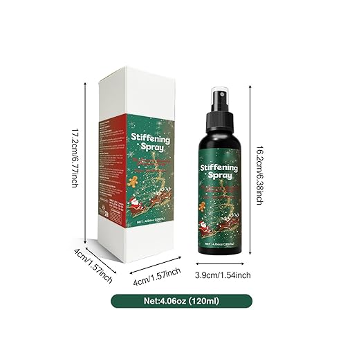 Fabric Stiffener Spray, 120ml Starch Stiffen Quick Fabric Spray for Stiffening with Easy Application for Lace, Wool, Clothes, Felt, Crochet, Holiday Decoration