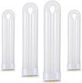 Bug Zapper Replacement Bulb 15 W U Shaped Twin Tube Bulb Indoor Outdoor Bug Zapper Light with 4 Pin Base(White,4 Pieces)