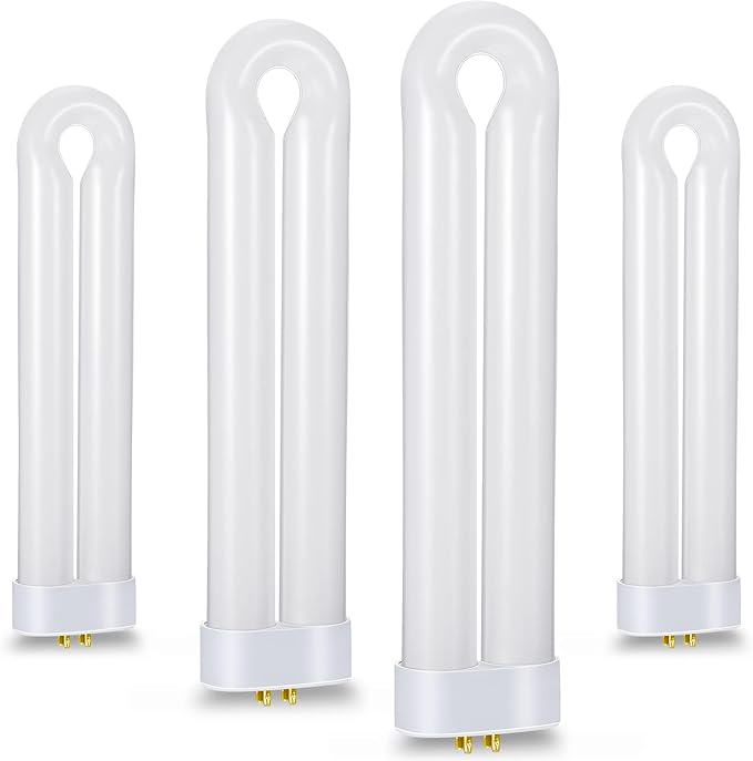 Bug Zapper Replacement Bulb 15 W U Shaped Twin Tube Bulb Indoor Outdoor Bug Zapper Light with 4 Pin Base(White,4 Pieces)