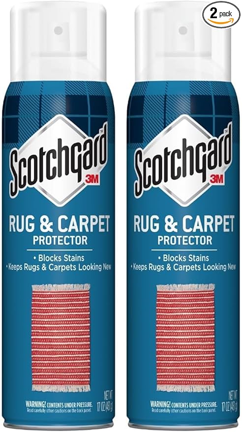 Scotchgard Rug & Carpet Protector, Carpet & Rug Protector Blocks Stains During Fall and Winter Holidays, Fabric Protector Makes Cleanup of Stains from Food Spills Easier, 17 oz (Pack of 2)