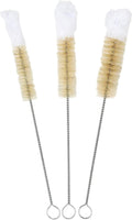 HOME-X Soft-Tip Cleaning Brush Set, Soft Scrub Brush with Long Handle, Handy Crevice-Cleaning Tool, Glassware-Cleaning Brush, Set of 3