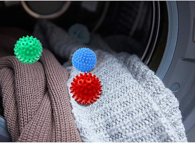Reusable Dryer Balls Laundry Wash Dryer Balls Anti-static Fabric Softener Laundry Washing Ball, 6pcs (Dark green)