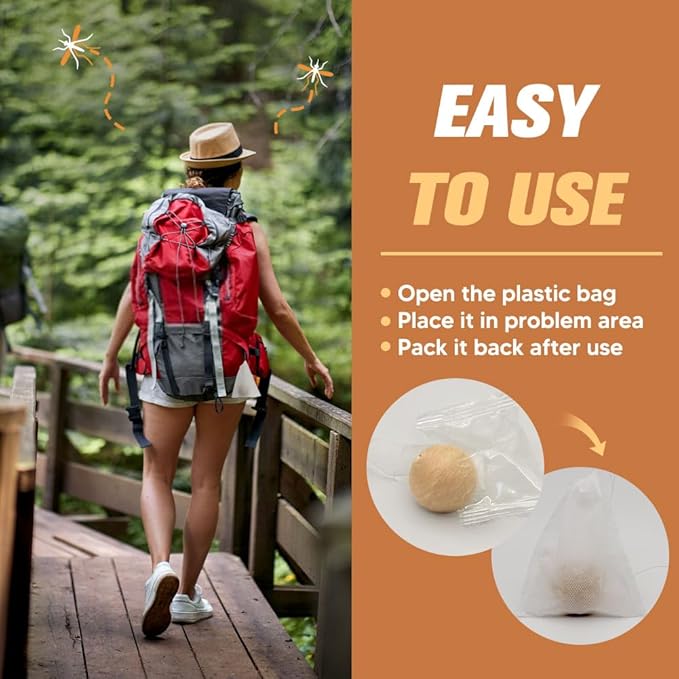 Mosquito Repellent Outdoor Patio, Natural Mosquito Repellents, Mosquito Barrier, Mosquito Repellent Indoors, Protects 120 Sq Ft, Safe for Use Around Kids, Pets - 8P