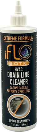 iFLO® Extreme A/C Drain Line Cleaner – Fast-Acting, Long-Lasting HVAC System Solution for Tough Clogs & Buildup – Professional Liquid Drain Cleaner and Clog Remover, 24oz Bottle, 1 Pack