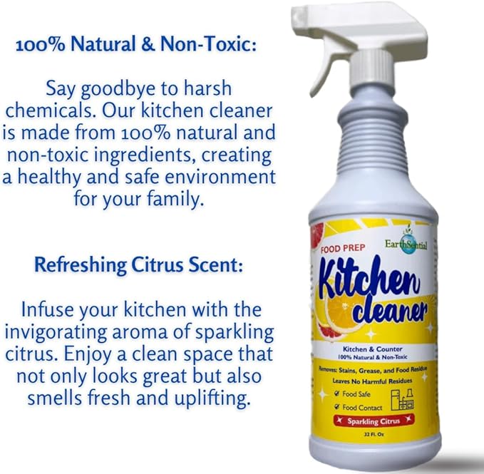 Food Prep Kitchen Cleaner 100% Natural and Non-toxic