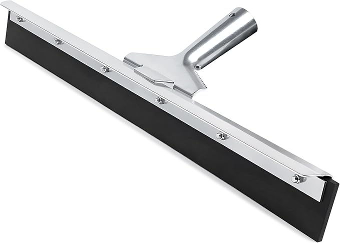 DSV Standard Garage Floor Squeegee 18’’, Neoprene Blade Asphalt Squeegee, Taper Pole Connection - Handle Sold Separately for Tiles, Concrete and Asphalt