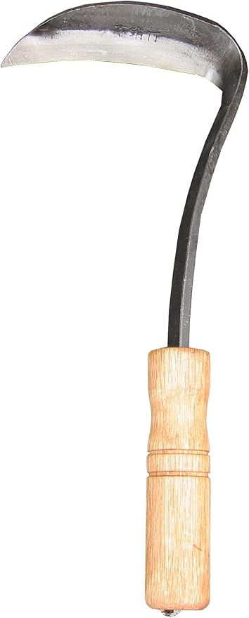 11-Inch Forged Weeding Sickle, SK5 Steel Drop Forged Quality, Snake Neck Weeder