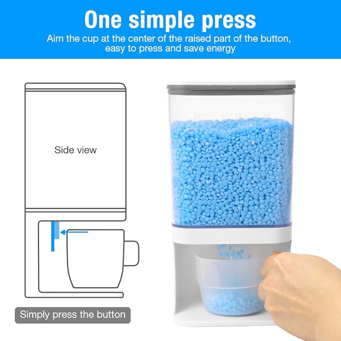 Conworld Laundry Beads Dispenser, Wall-Mounted Laundry Detergent Dispenser for Laundry Room Organization, Suitable for Rice, Laundry Scent Booster Beads