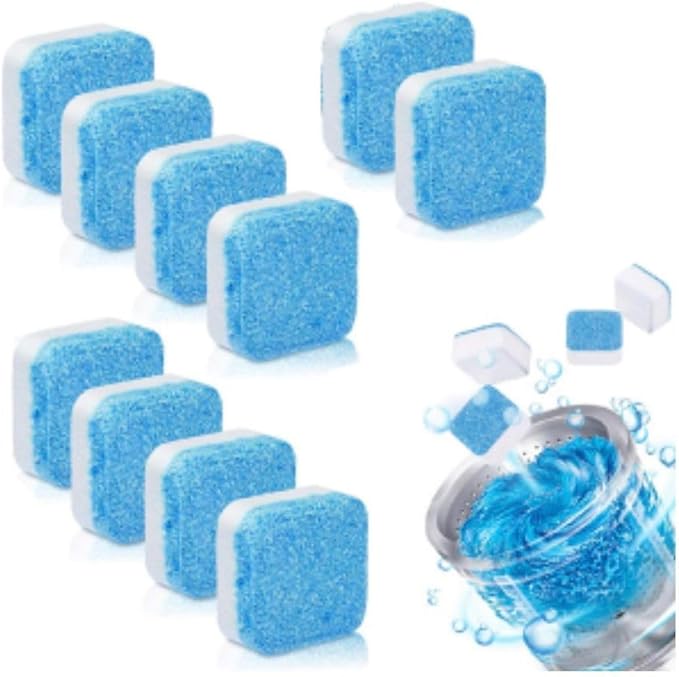 Washing Machine Cleaner Tablets - 24 Count, Deep Cleaning Descaler for Front & Top Load Washers | Removes Odor & Residue | Easy-to-Use Cleaning Tabs for Monthly Maintenance