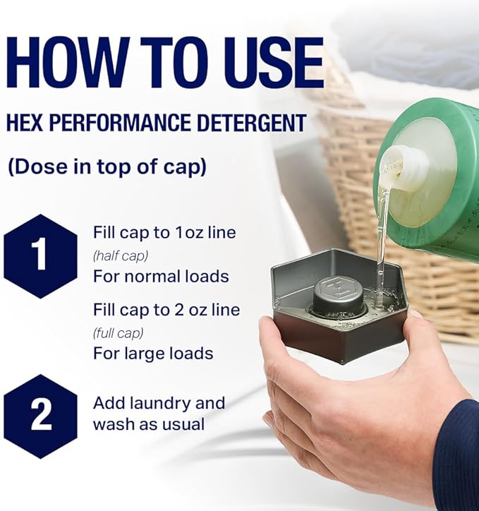 HEX Performance Laundry Detergent, Crisp, 100 Loads (Pack of 2) - Designed for Activewear, Eco-Friendly, Concentrated Formula