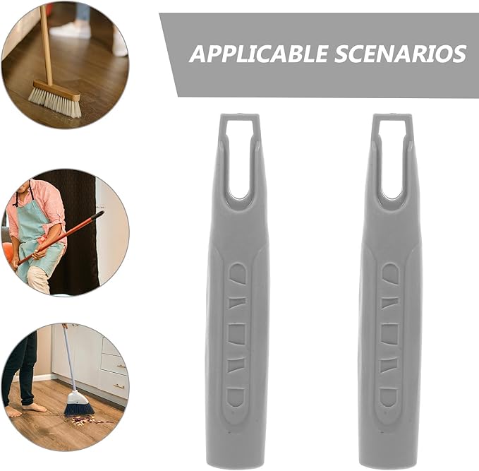 2pcs 19mm Mop Rod Handles with Plastic End Caps Replacement Grips for Broom and Dustpan Accessories Indoor Cleaning Tools