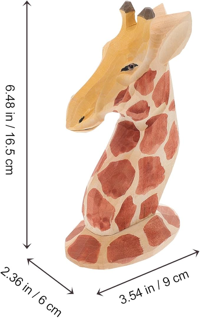 Giraffe Shaped Glasses Display Rack Wooden Eyeglasses Holder Desktop Storage Stand Animal Design Eyewear Organizer for Home Office