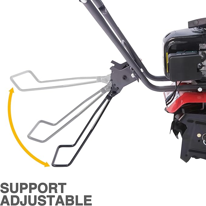 Thunderbay Cultivator 4Cycle 40cc Gas Powered Tiller w/Adjustable 4 Steel Tines Small Rototiller
