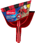 O-Cedar One Sweep Broom with Step-On Dustpan | Remove 99% with One | Lightweight Quiet Cleaning Tool | Ideal for Pet Owners