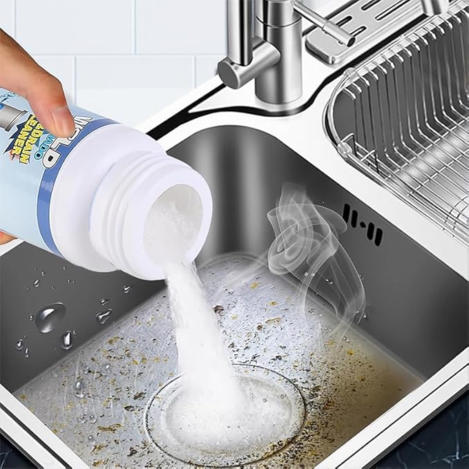 Saker Wild Sink and Drain Cleaner Powder | Rapid-Foam Fast-Acting Pipe Declogger for Kitchen, Bathroom, Toilet, Shower Drain Maintenance (3 PCS (3.88oz*3))