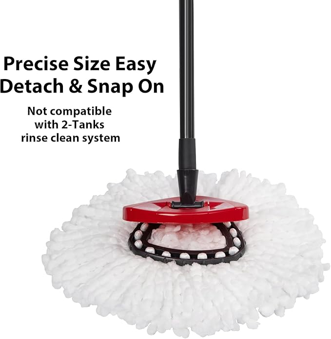 8-Pack Mop Replacement Heads for Ocedar Mop Replace Head EasyWrin Spin Mop Heads Replacements, Easy Cleaning Mop Head Replacement