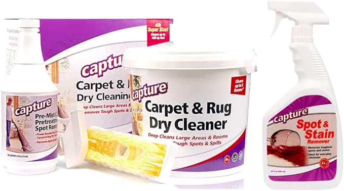 Capture Carpet Total Care Kit 400 Spot and Stain Remover (32 oz), Couch, Sofa Cleaner and Stain Remover - Bundle