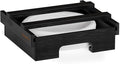 SpaceAid 9-inch Paper Plate Dispenser (Need 10.2 Inches Deep Cabinet Space) Under Cabinet Bamboo Plates Holder, Kitchen Vertical Dipensers Caddy, Black