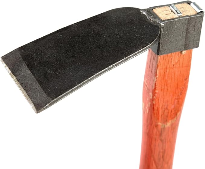 Garden Hoe with Wooden Handle | Heavy Duty Steel Gardening Tool for Weeding, Planting Vegetables and Flowers | Durable Farming Hoe for Outdoor Use