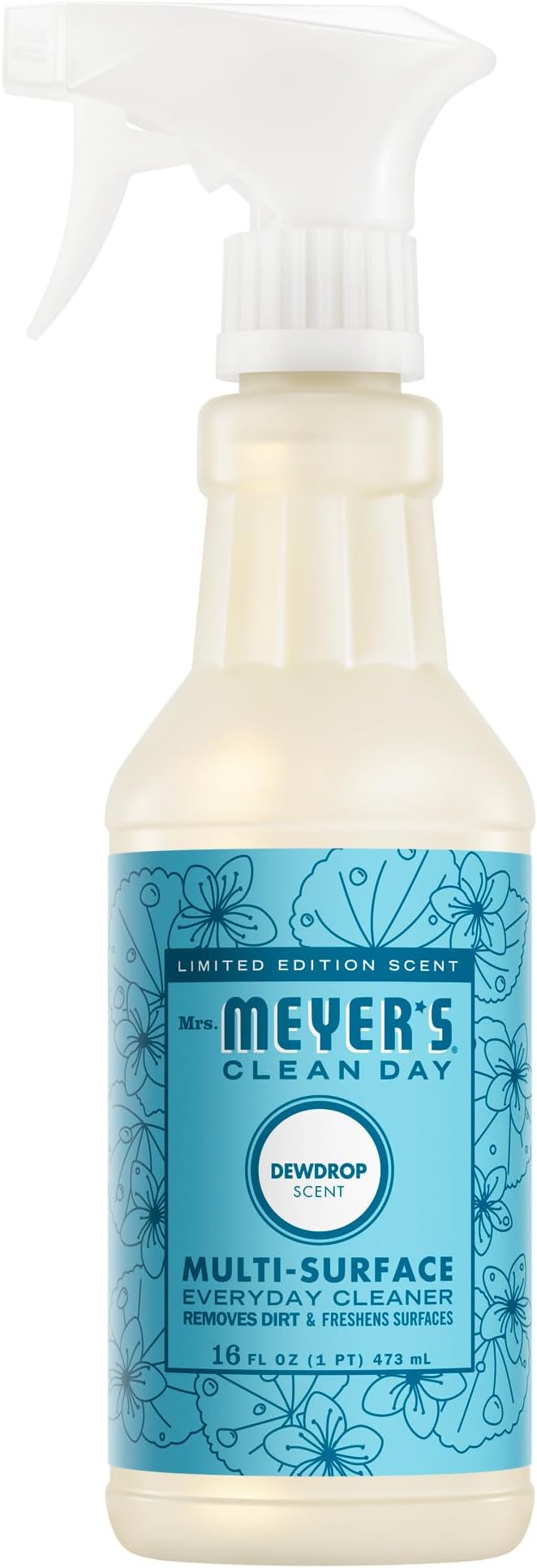 Mrs. MEYER'S CLEAN DAY Room Spray, Multi-Surface Everyday Cleaner, Dewdrop Scent, 16 Fluid Fl Oz Bottle