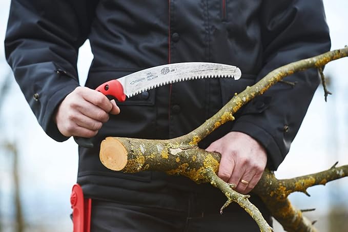 FELCO F640 Pruning Saw – Full-Stroke Pull-Cut Saw for Tree Trimming, Forestry & Outdoor Use | Tree Branch Cutter | Handsaw with Chrome-Plated 10" Blade, Ergonomic Handle, Locking Sheath with Belt Loop
