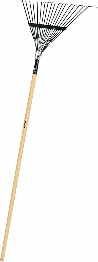 Truper 30450 Tru Built 48-Inch Steel Leaf Rake, 19-Inch Head, Wood Handle