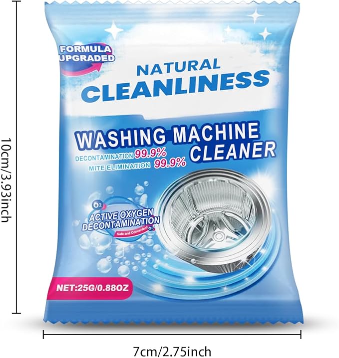 Washing Machine Cleaner Active Oxygen Decontamination Formula, 99.9% Remove stains Elimination,6 bags/ 25g/0.88oz