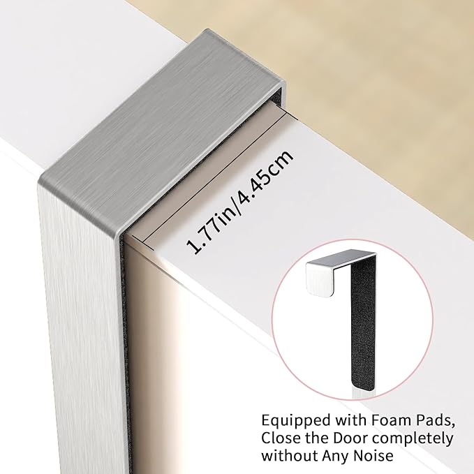 Over The Door Towel Rack,Towel Rack with Hooks for Door Hanging, Door Towel Bar, Over Door Towel Racks for Bathroom (Brush Nickel)