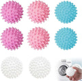 Dryer Balls for Laundry, Spiky Reusable Laundry Balls, 8 Pack, 2.2 Inch, Blue White Purple Pink, Wrinkle Reducing (Colour Mixing)