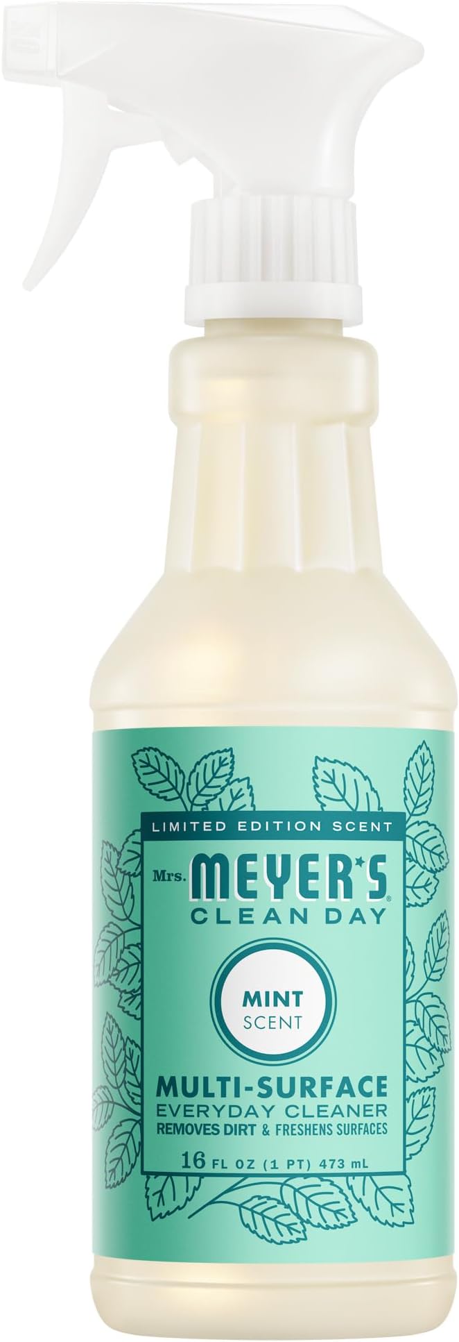 MRS. MEYER'S CLEAN DAY Multi-Surface Everyday Cleaner, Mint Scent, 16 Fl Oz Bottle