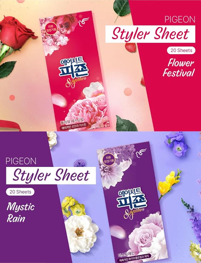 Air Dresser, Tromm Styler Sheets Mystic Rain (20 Sheets) + Flower Festival (20 Sheets)
