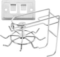 Homoyoyo Stainless Steel 8-Claw Rotatable Kitchen Utensil Hooks Nail-Free Wall-Mounted Utensil Hanger for Cabinet Storage and Hanging Kitchen Supplies Random Style
