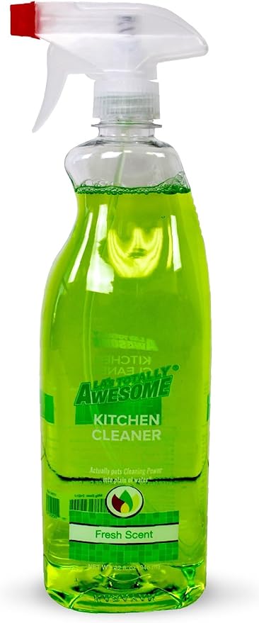 La's Totally Awesome Daily Kitchen Cleaner Spray, For Sink, Cooktop, Oven and more, Plant-Derived Formula, 32 Fl Oz (Pack of 6)