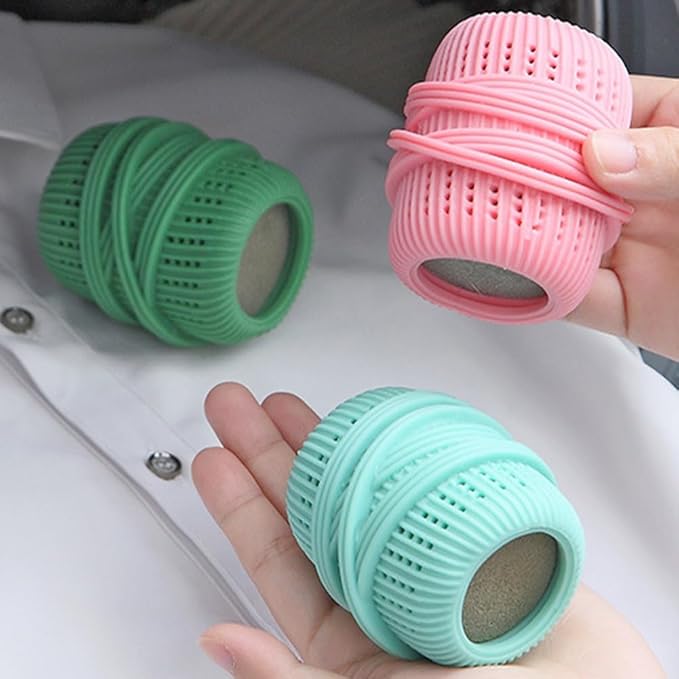 3pcs/Set Washing Machine Laundry Ball, Fabric Softener Dispenser, Reusable Laundry Sponge Ball for Washer, Dryer, Household Substitute