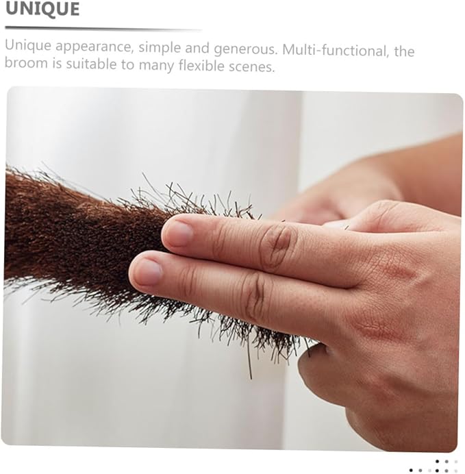 Palm Broom Soft Bristles Small Handheld Dust Brush for Bed Sofa Cleaning Portable Desktop Broom with Sling for Easy Storage Household Dust Removal
