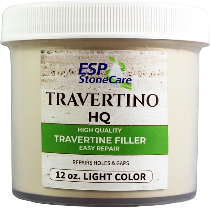 Travertino HQ Light – Professional Travertine Repair Powder for Light Stone (Ivory, Cream, Beige)