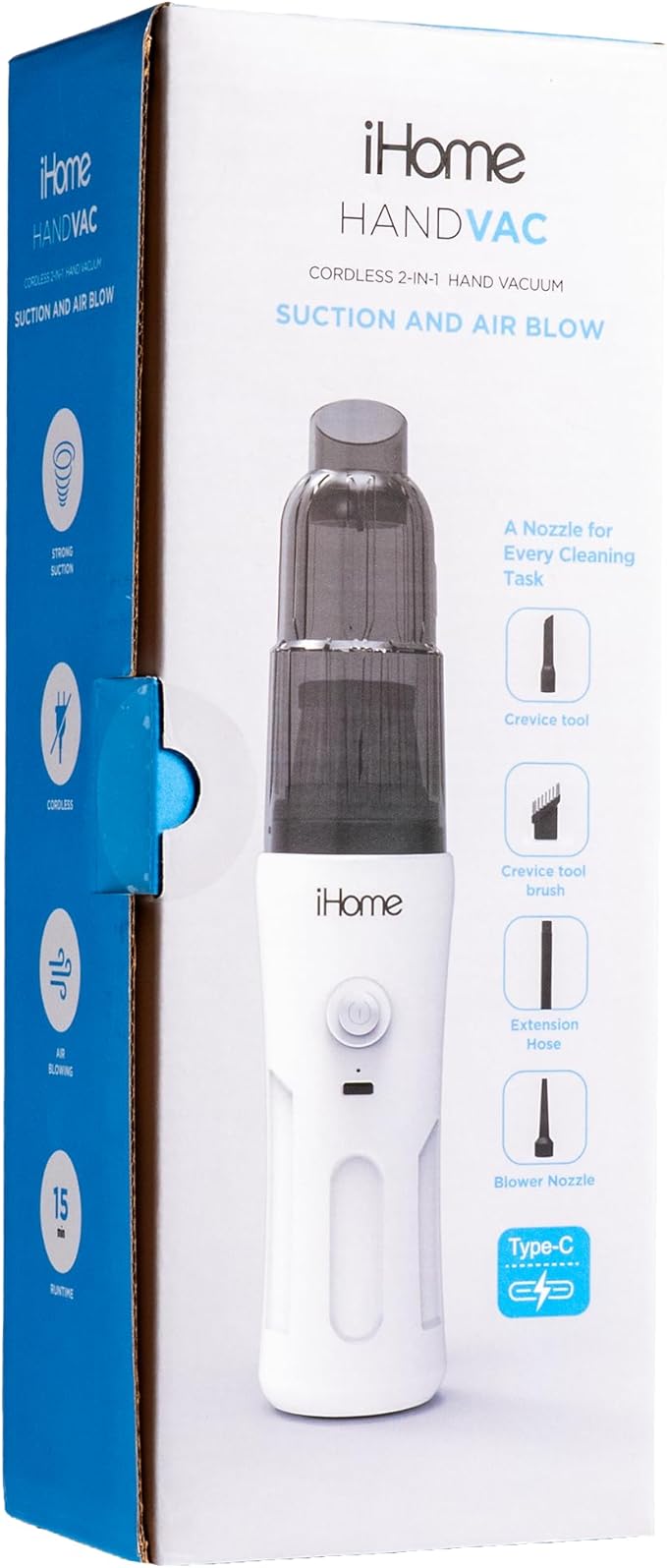 iHome HandVac CV15 Cordless Hand Vacuum and Accessory Kit