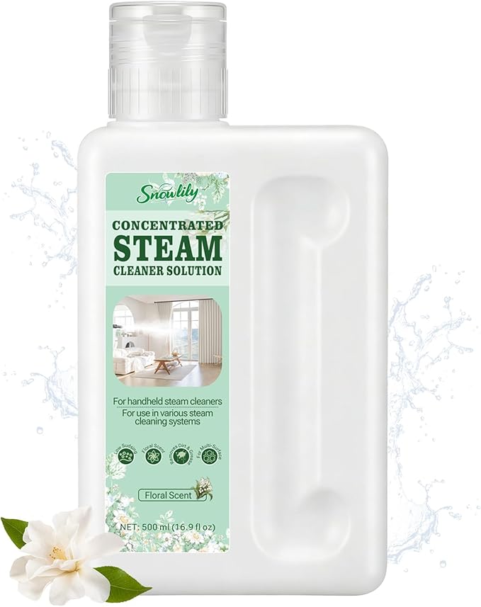 Snowlily 20X Concentrated Multi-Surface Steam Mop Solution for All Steam Mops & Machines – Cleans Floors, Curtains, Carpets & Fabrics, Fresh Floral Scent, 16.9 fl oz (Fresh Floral)