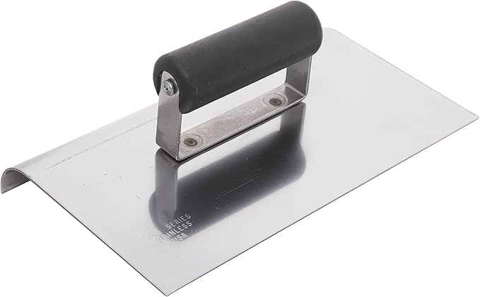 MARSHALLTOWN QLT Stainless Steel Hand Edgers, Plastic Handle, 254mm Length, 152mm Width, 25mm Radius, 29mm Lip, Made In The USA, CE534SP