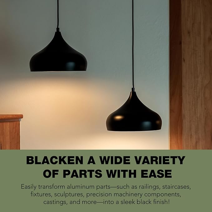 Professional Aluminum Black Metal Finish | Aluminum Black | Black Oxide Coating | Metal Blackening Solution for Restoring Scratched and Marred Areas | Fast-Drying Fast-Acting, 3.5 Fl oz.
