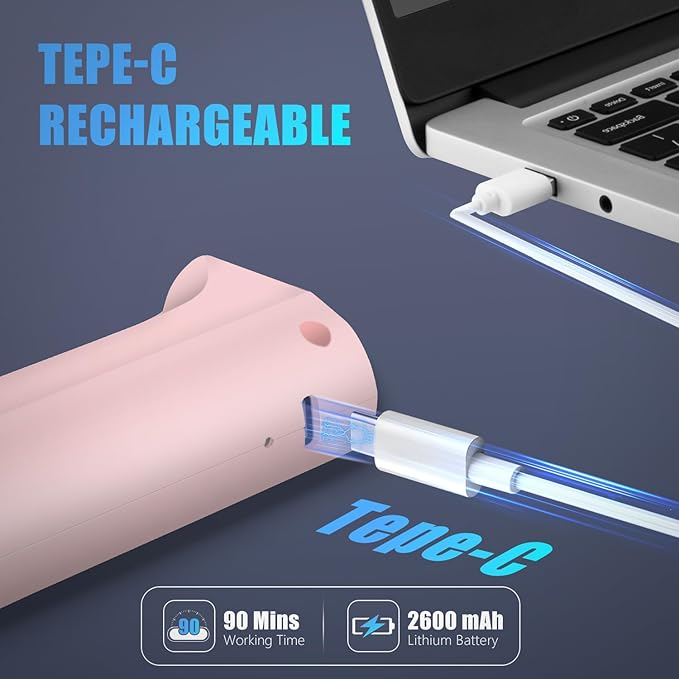Cordless Hot Glue Gun with 20 Pcs Mini Glue Sticks, 20s Heating Fast Mini Glue Gun kit, 2600 mAh Rechargeable Battery, DIY, Crafts, Decorations, Home Repairs, Pink