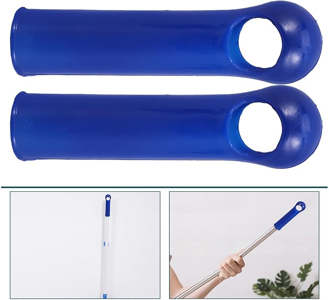 TOYANDONA 2pcs 19mm Plastic Broom Handle Replacement Caps with Grip End Covers for Sweeping Brooms and Dustpan Rods, Mop Handle Grippers for Floor Cleaning and Utility Use