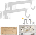 Closet Rod Bracket White WYGWP Heavy Duty Shelf Brackets with Rod Holder Supports 200lbs,Sturdy Closet Shelves Wall Mounted for DIY Home and Closet Decor