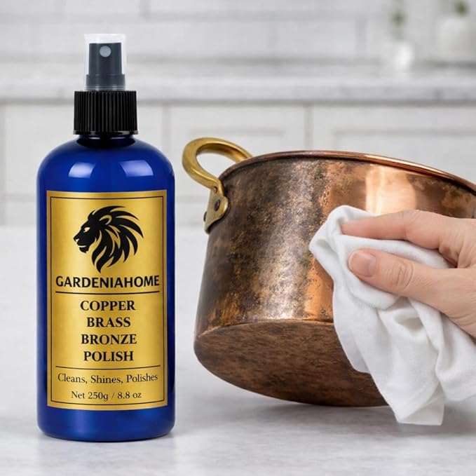 Copper Brass Bronze Chrome Aluminum Metal Polish Paste - Restores Shine - Decorative Surface Care - Fixtures Hardware Accessories - 8.8 oz