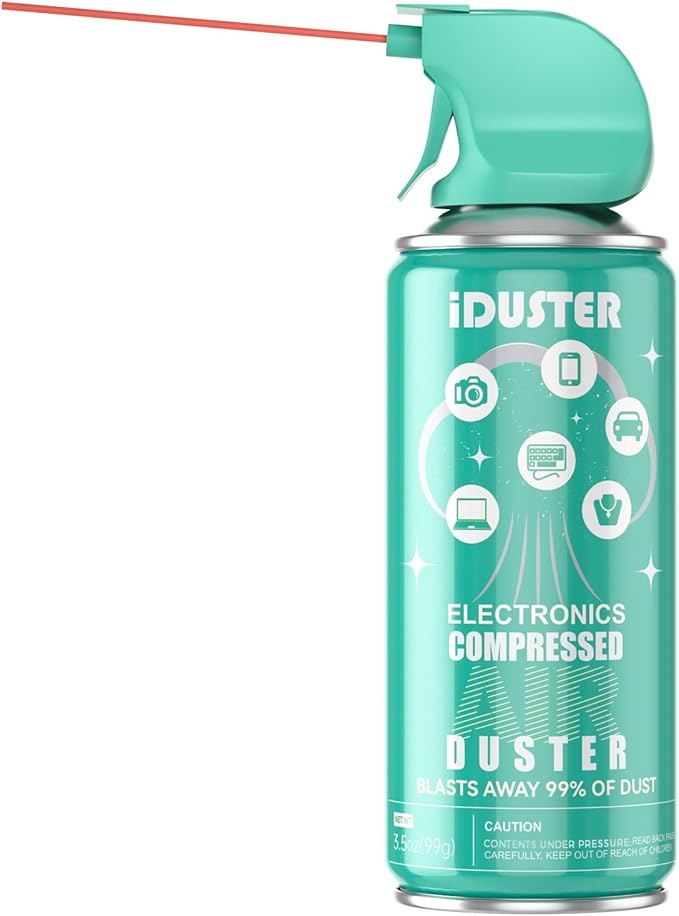 Compressed Canned Air Duster for Computer - iDuster Air Duster Compressed Air Can, 1PCS(3.5oz)