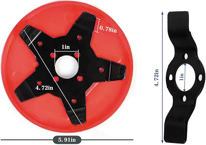 Upgraded Weeding Disc, Universal Weeding Disk, One Blade Replacement Heads, Weed Eater Blades, Weed Wacker Blade, Multifunctional Weeder Plate for Trimmer (4PC)