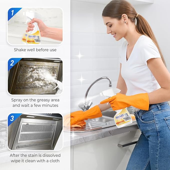 Multifunctional Powerful Kitchen Foam Cleaner, 2026 New All-Purpose Oil Stain Cleaning Spray, 120ml/4Fl.oz Oven Cleaner Heavy Duty (1)